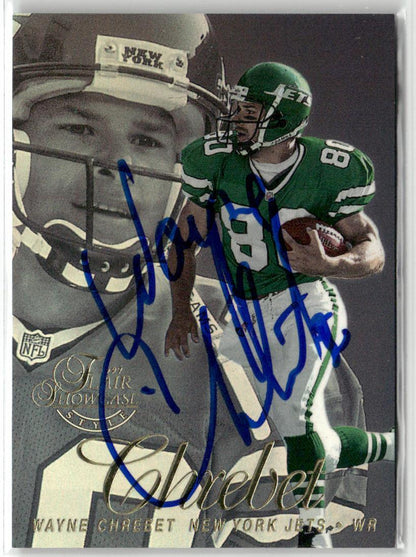 1997 Flair Showcase #80 Wayne Chrebet Row 2 Autograph