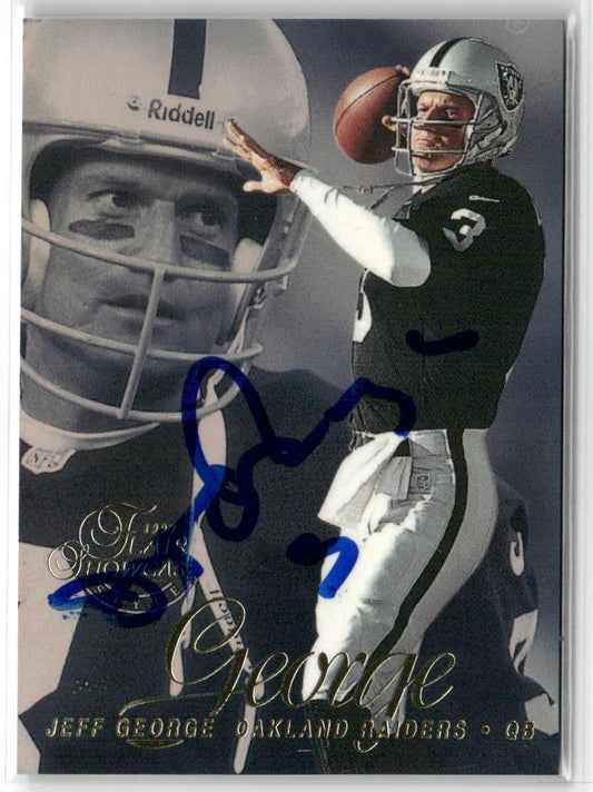 1997 Flair Showcase #33 Jeff George Row 2 Autograph