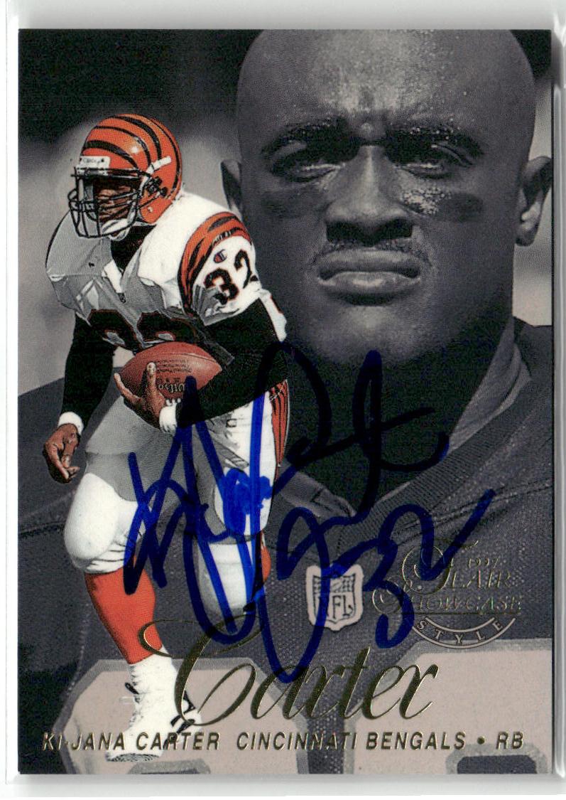 1997 Flair Showcase #72 Ki-Jana Carter Row 2 Autograph