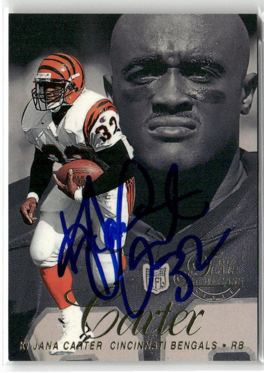 1997 Flair Showcase #72 Ki-Jana Carter Row 2 Autograph