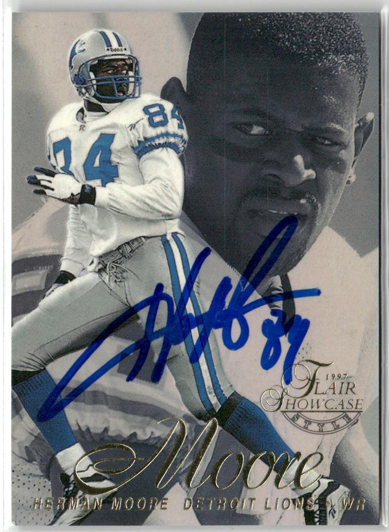 1997 Flair Showcase #53 Herman Moore Row 2 Autograph