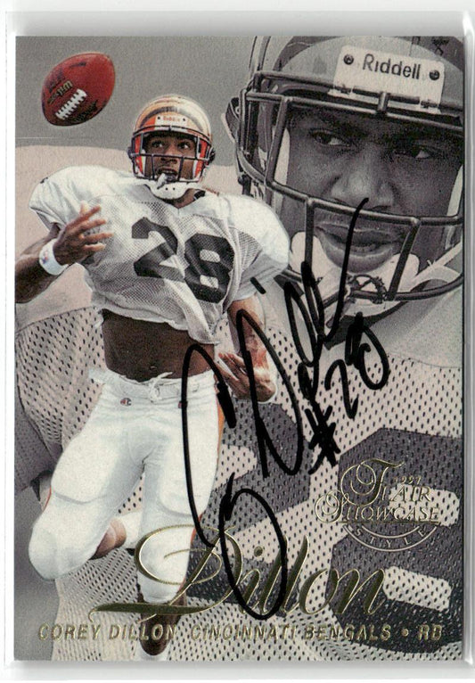 1997 Flair Showcase #79 Corey Dillon Row 2 Autograph