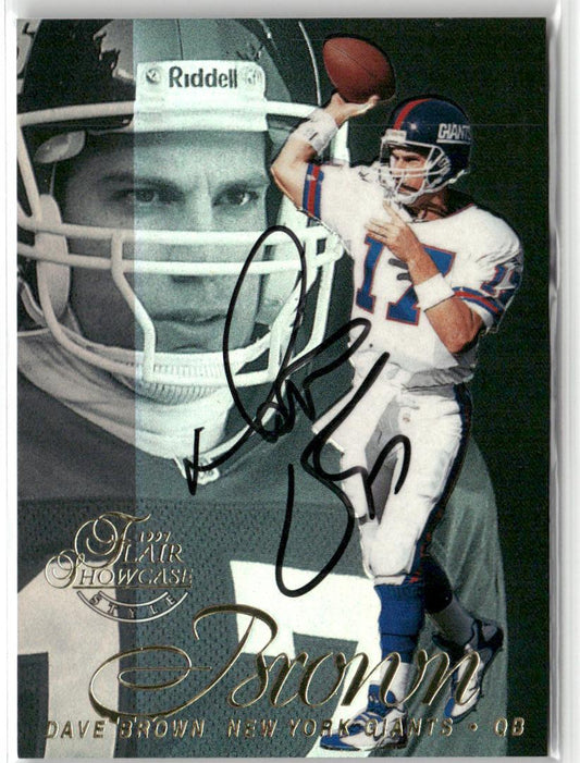 1997 Flair Showcase #117 Dave Brown Row 2 Autograph