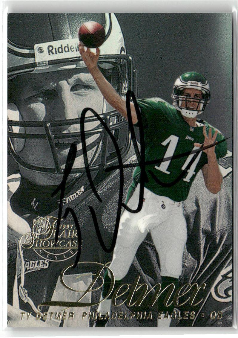 1997 Flair Showcase #114 Ty Detmer Row 2 Autograph