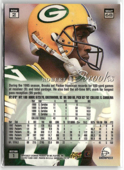 1997 Flair Showcase #68 Robert Brooks Row 2 Autograph