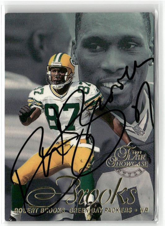 1997 Flair Showcase #68 Robert Brooks Row 2 Autograph