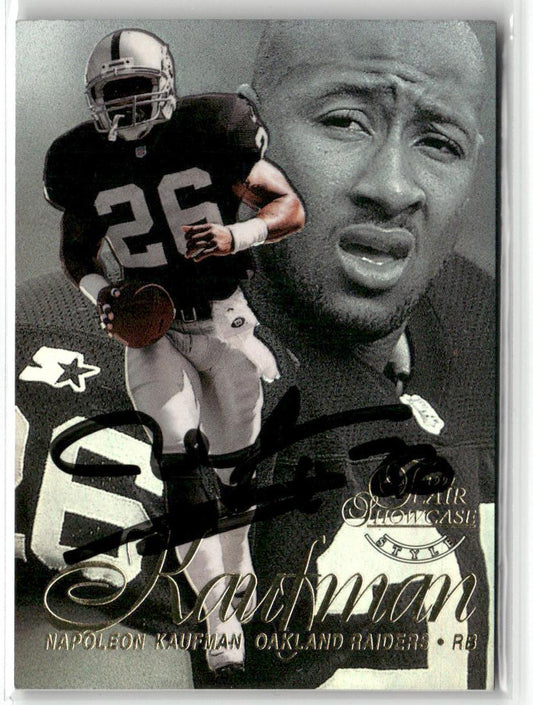 1997 Flair Showcase #110 Napoleon Kaufman Row 2 Autograph