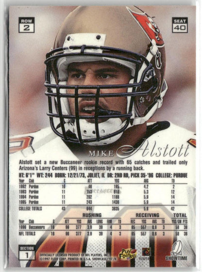 1997 Flair Showcase #40 Mike Alstott Row 2 Autograph