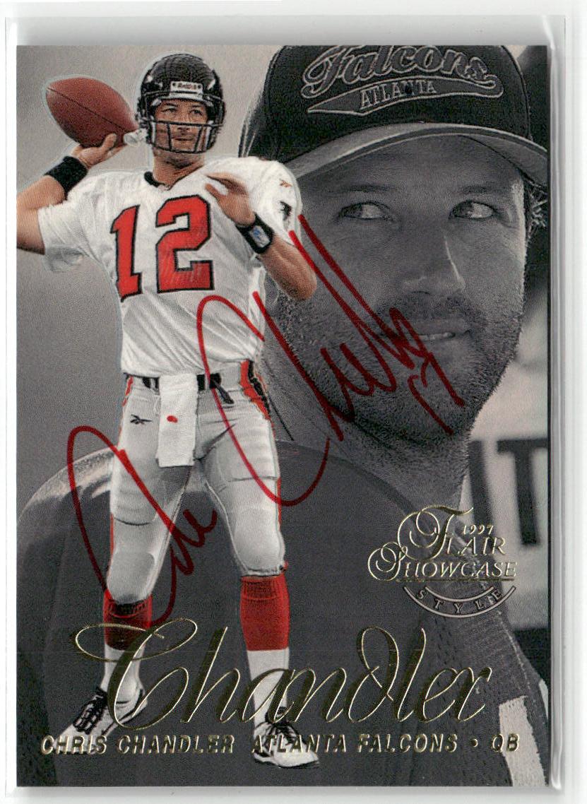 1997 Flair Showcase #106 Chris Chandler Row 2 Autograph