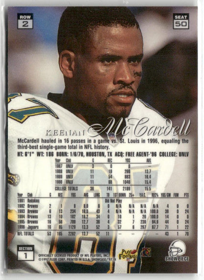 1997 Flair Showcase #50 Keeman McCardell Row 2 Autograph