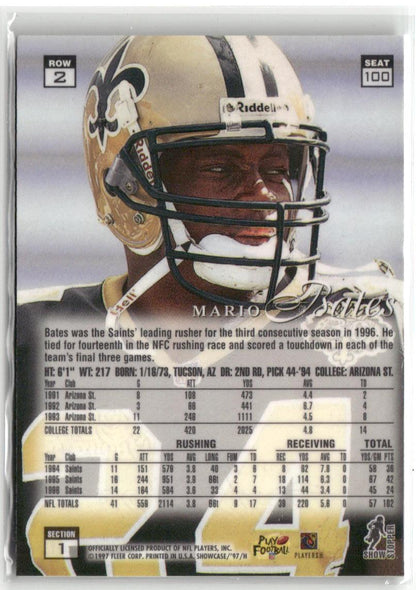 1997 Flair Showcase #100 Mario Bates Row 2 Autograph