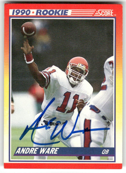 1990 Score #292 Andre Ware Autograph