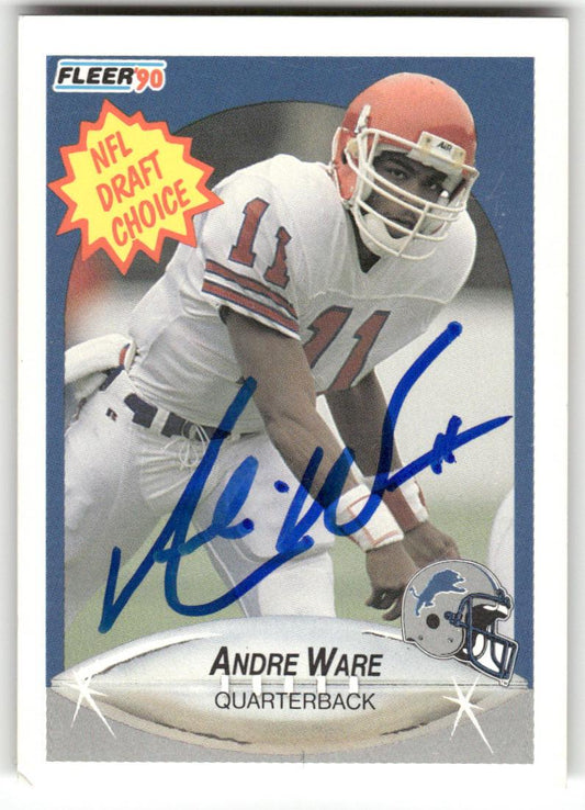 1990 Fleer #103 Andre Ware Autograph