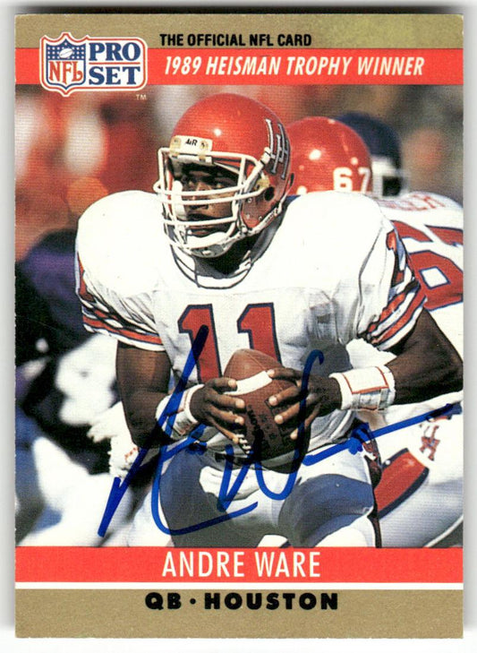 1990 Pro Set #19 Andre Ware Autograph