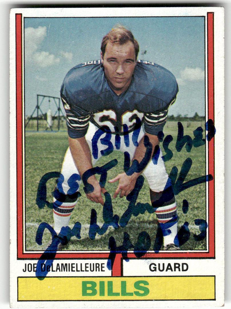 1974 Topps #183 Joe DeLamielleure Autograph