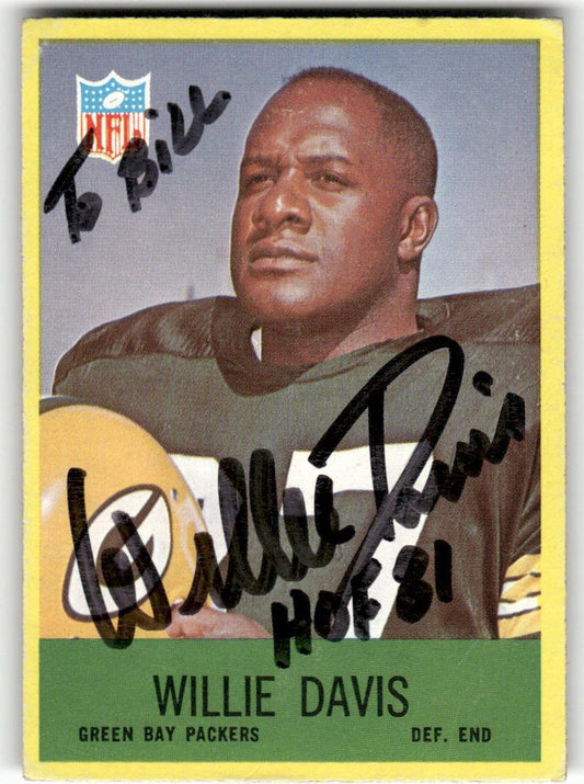 1967 Philadelphia #76 Willie Davis Autograph