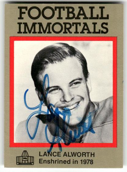 1985-88 Football Immortals #7 Lance Alworth Autograph