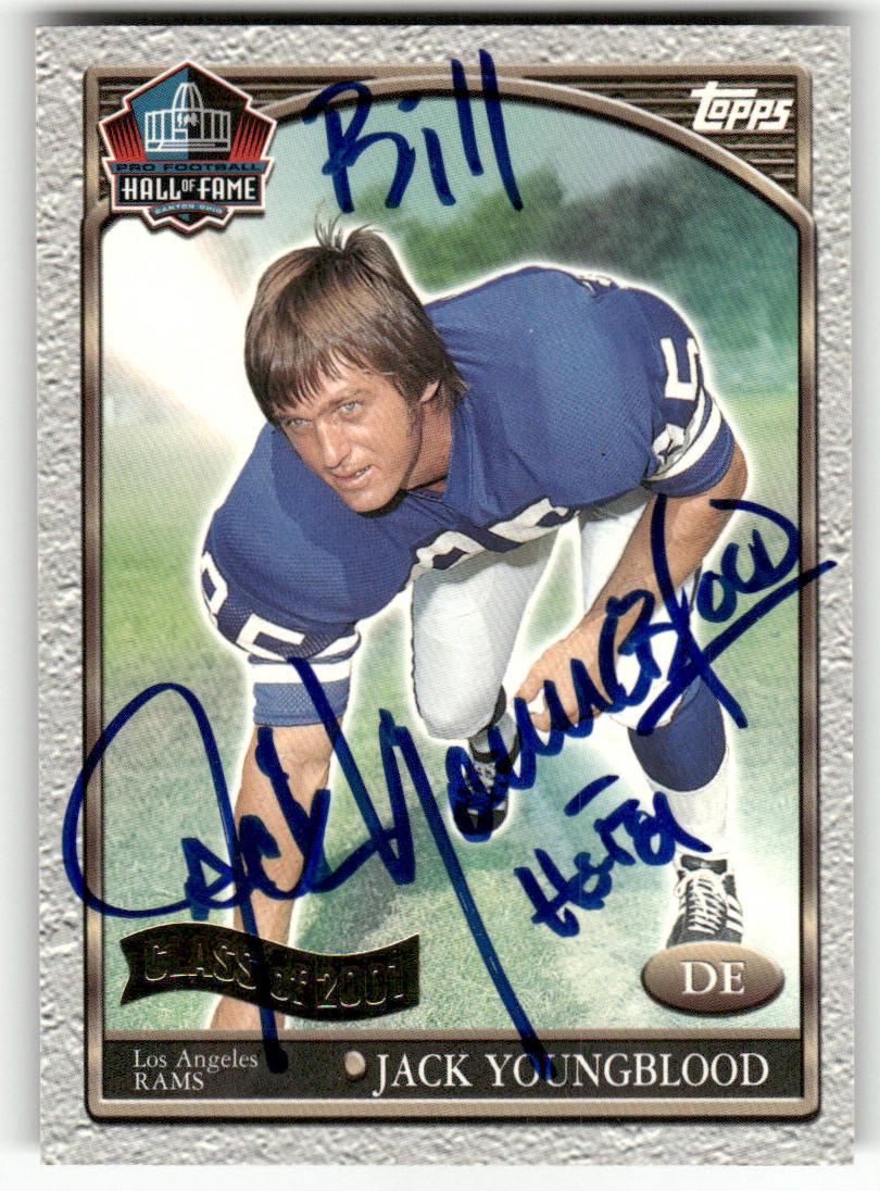 2001 Topps #JY Jack Youngblood Hall of Fame Class of 2001 Autograph