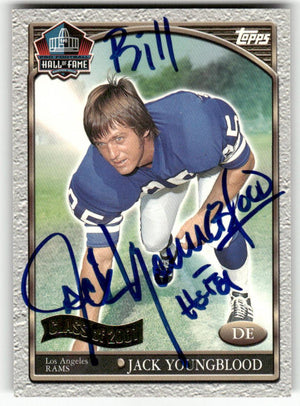 2001 Topps #JY Jack Youngblood Hall of Fame Class of 2001 Autograph