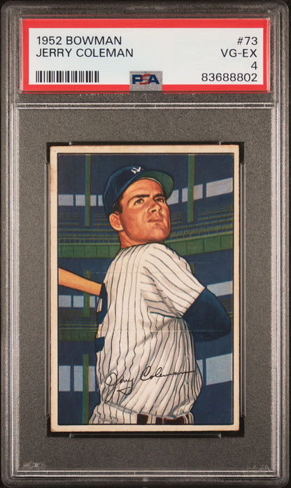 1952 Bowman #73 Jerry Coleman PSA 4