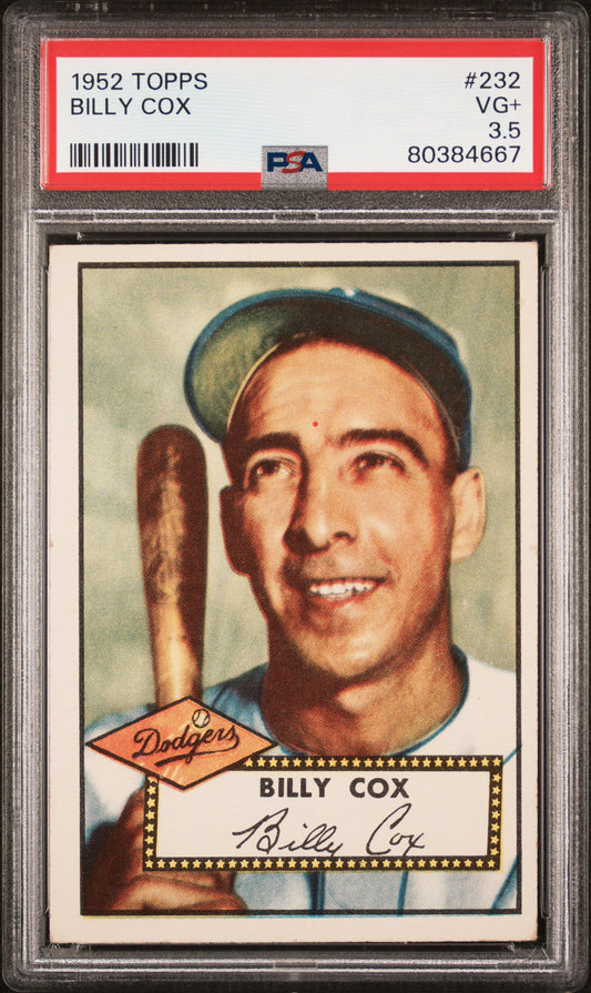 1952 Topps #232 Billy Cox PSA 3.5