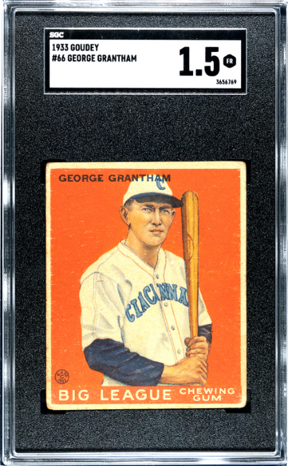 1933 Goudey #66 George Grantham SGC 1.5