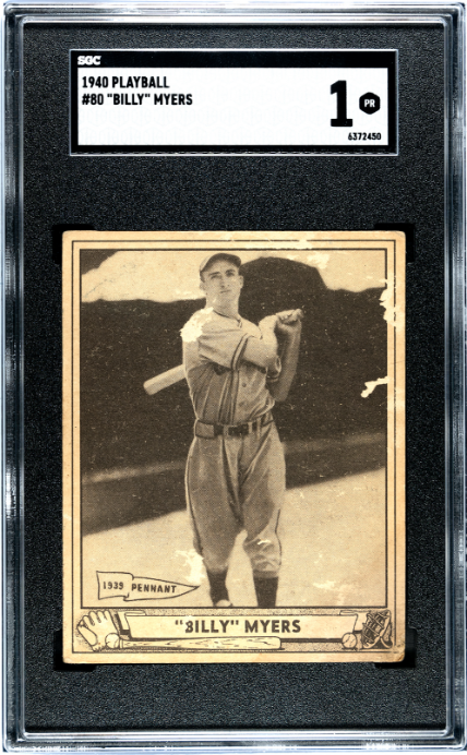 1940 Playball #80 Billy Myers SGC 1