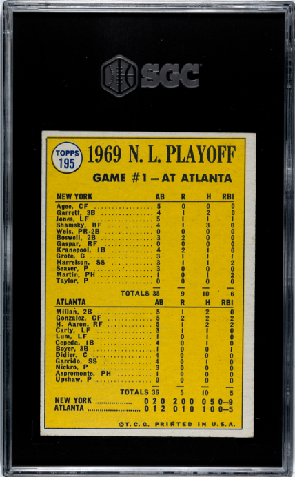 1970 Topps #195 N.L. Playoff Game #1 SGC 5