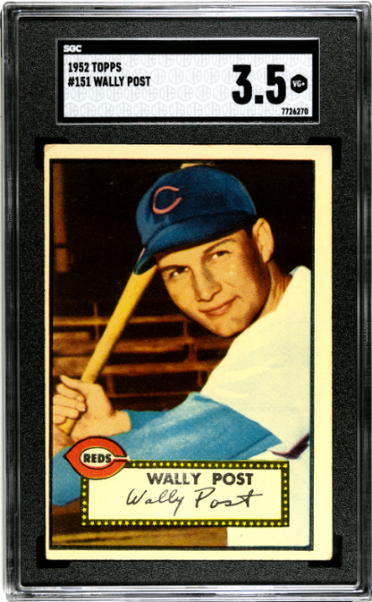 1952 Topps #151 Wally Post SGC 3.5