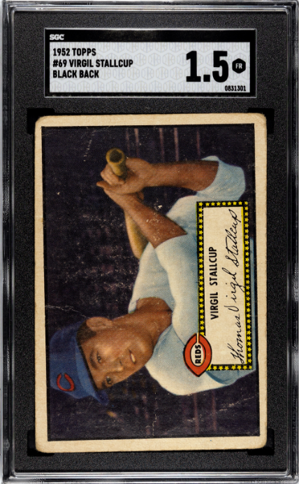 1952 Topps #69 Virgil Stallcup Black Back SGC 1.5