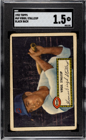 1952 Topps #69 Virgil Stallcup Black Back SGC 1.5