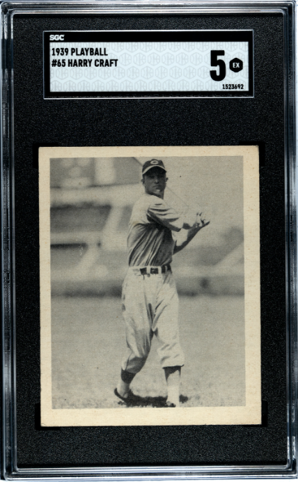 1939 Playball #65 Harry Craft SGC 5