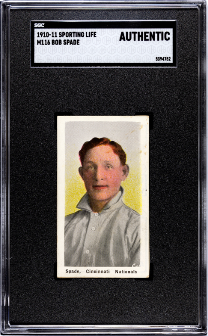 1910-11 Sporting Life (M116) Bob Spade SGC Authentic