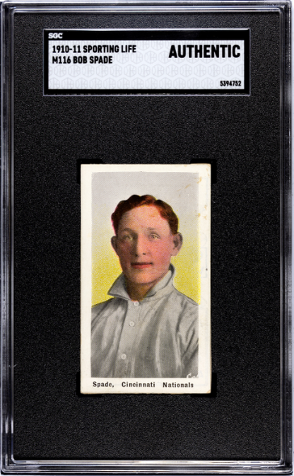 1910-11 Sporting Life (M116) Bob Spade SGC Authentic