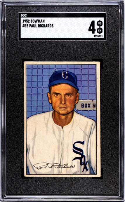 1952 Bowman #93 Paul Richards SGC 4