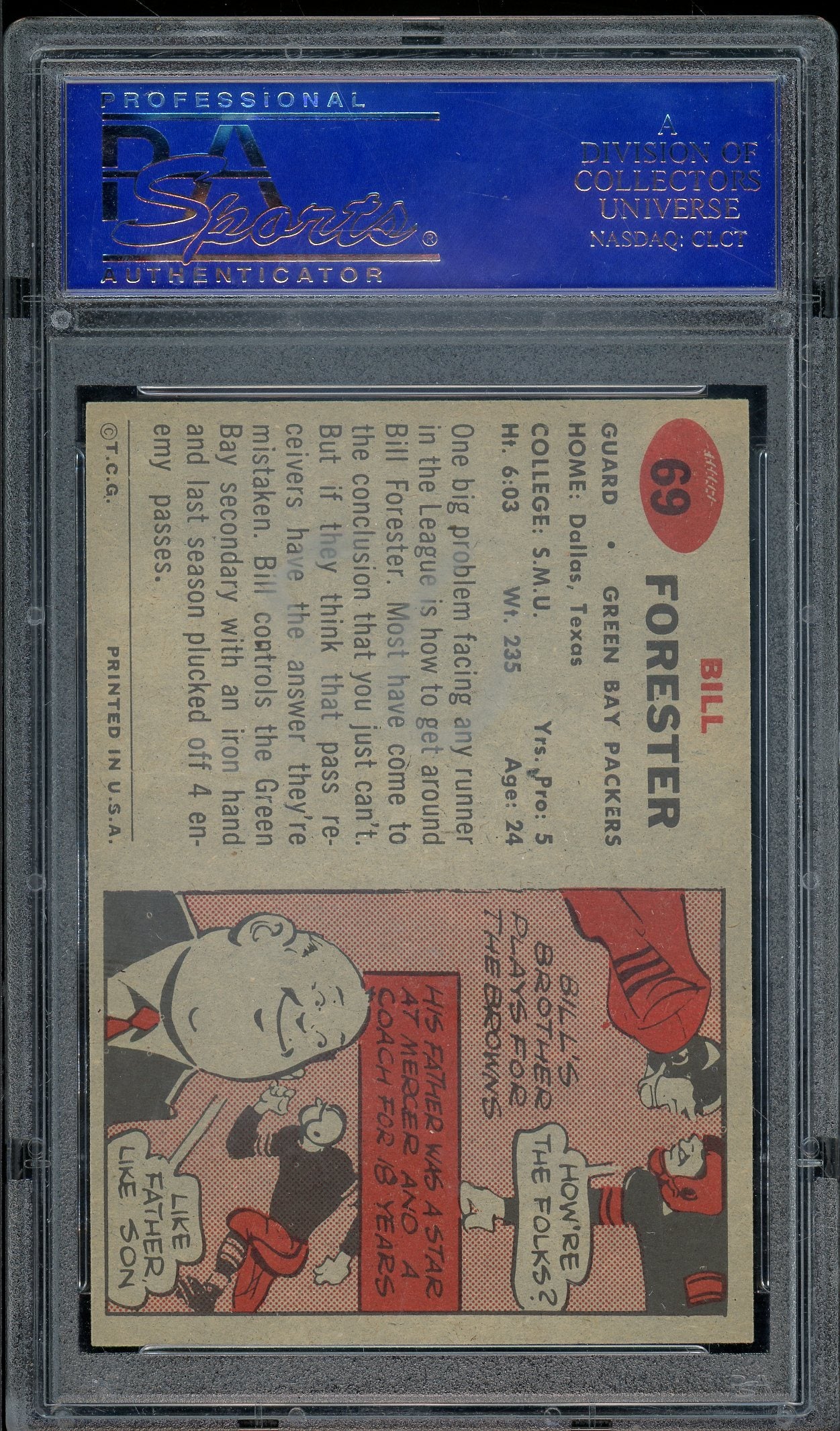 1957 Topps #69 Bill Forester PSA 8