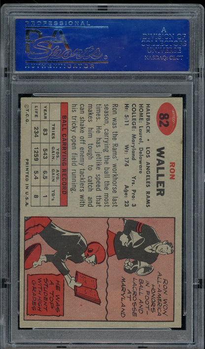 1957 Topps #82 Ron Waller PSA 8