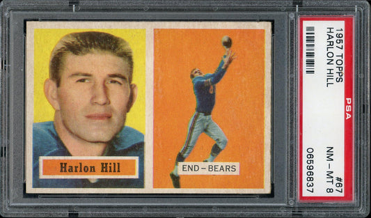 1957 Topps #67 Harlon Hill PSA 8