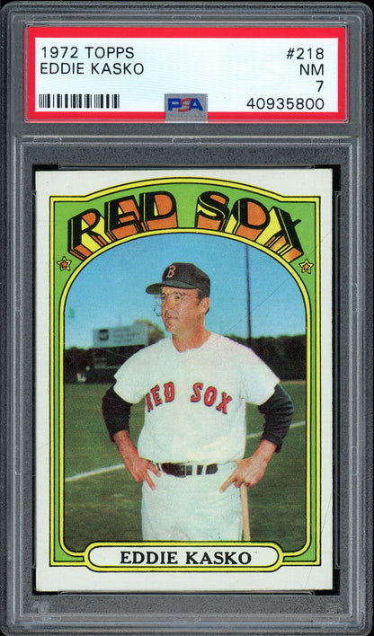 1972 Topps #218 Eddie Kasko PSA 7