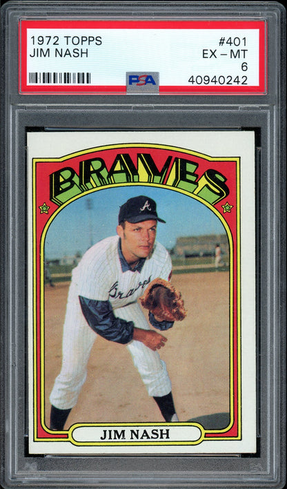 1972 Topps #401 Jim Nash PSA 6