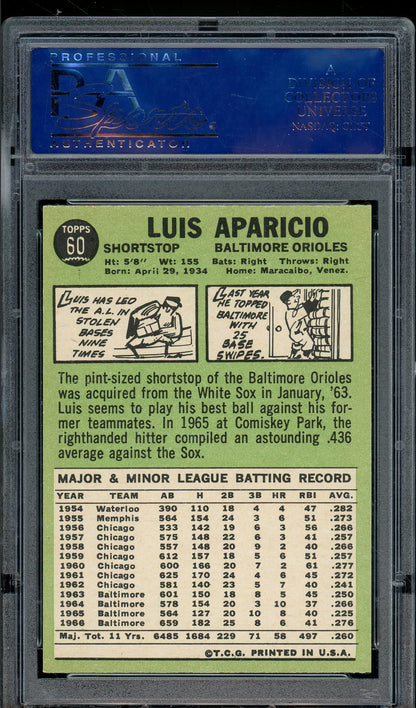 1967 Topps #60 Luis Aparicio PSA 7