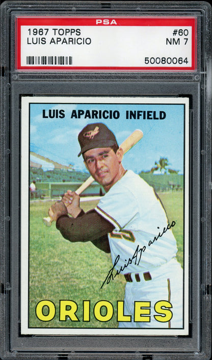 1967 Topps #60 Luis Aparicio PSA 7