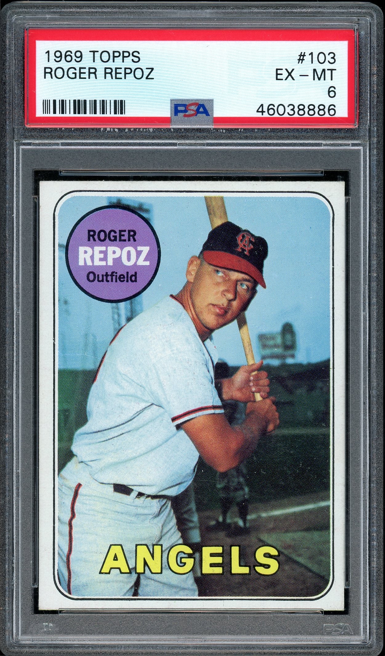 1969 Topps #103 Roger Repoz PSA 6