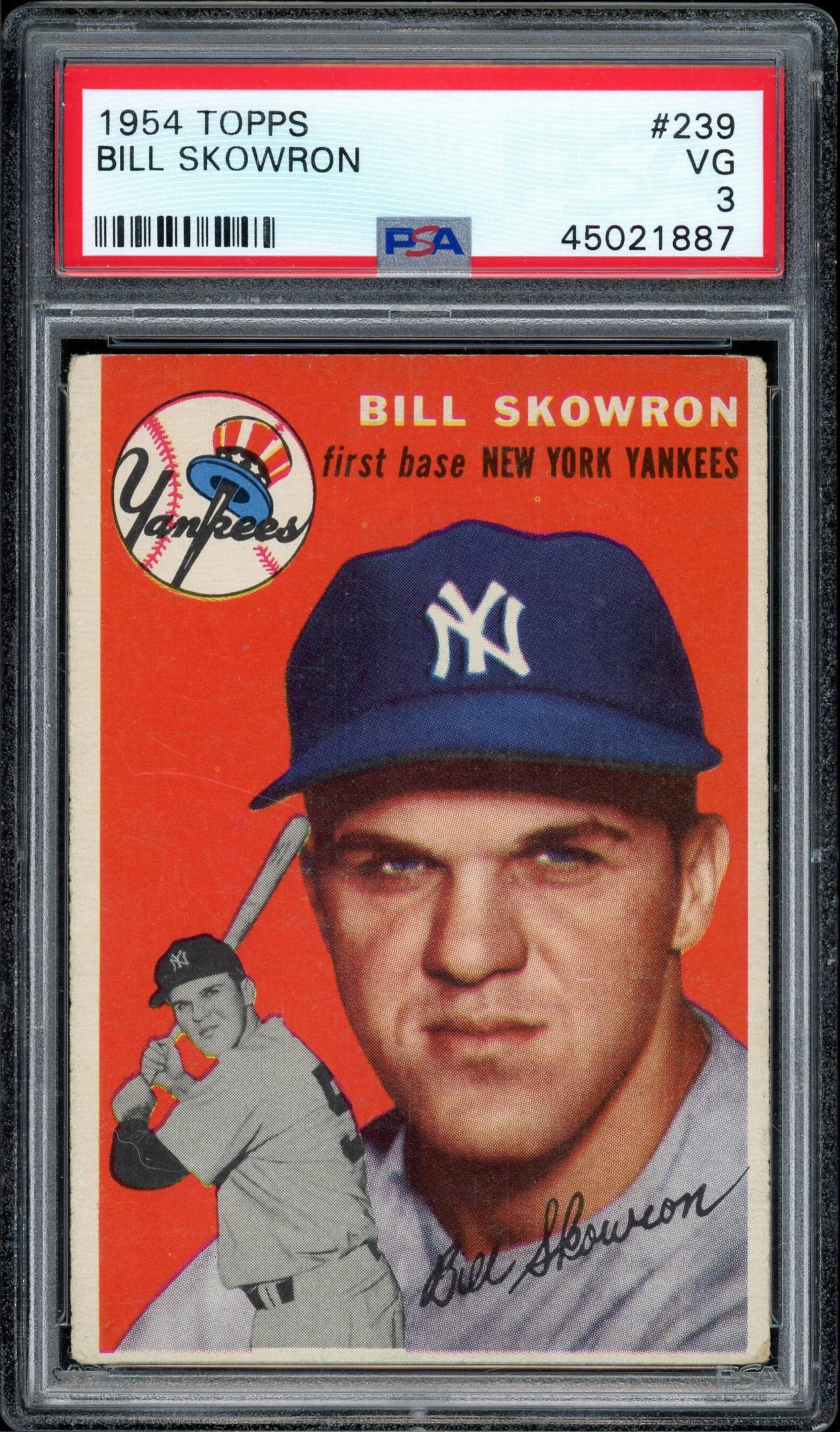 1954 Topps #239 Bill Skowron PSA 3