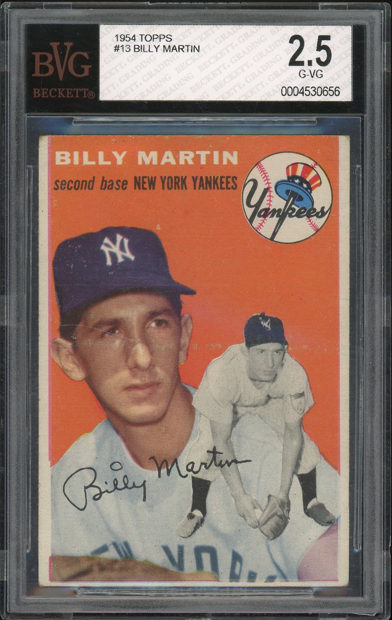 1954 Topps #13 Billy Martin BGS 2.5