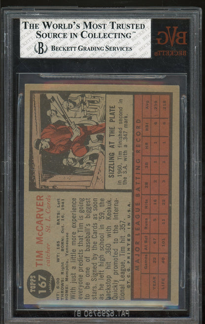 1962 Topps #167 Tim McCarver BVG 5.5