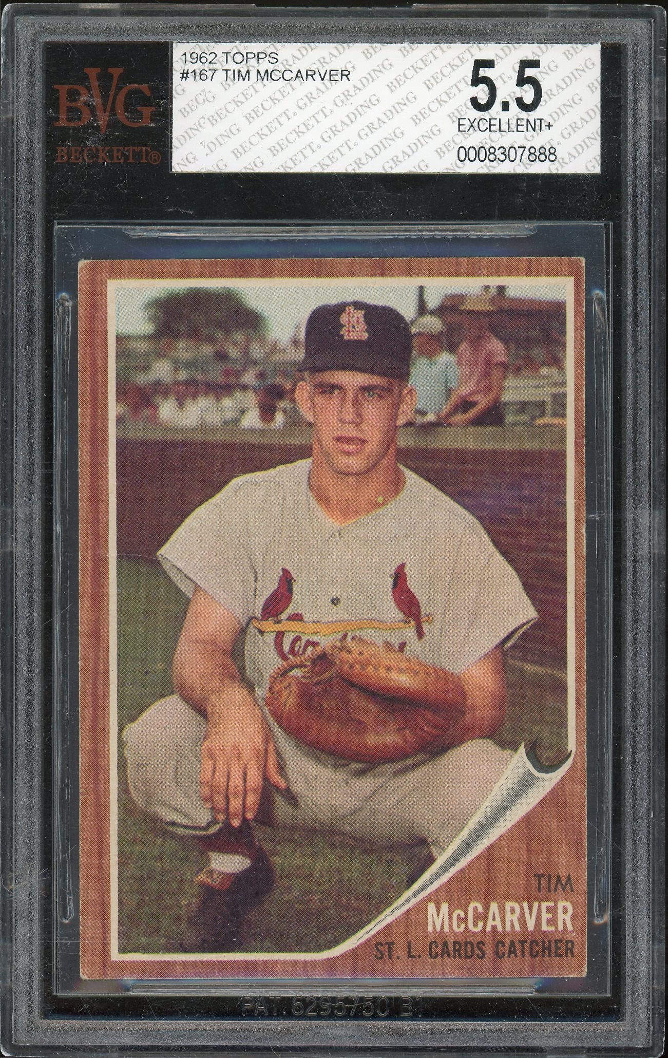 1962 Topps #167 Tim McCarver BVG 5.5