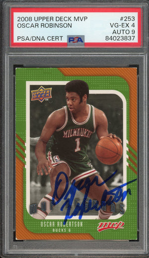 2008 Upper Deck Mvp #253 Oscar Robertson Auto PSA 4/Auto 9