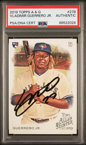 2019 Topps Allen & Ginter #278 Vladimir Guerrero Jr. ROOKIE Auto PSA Authentic