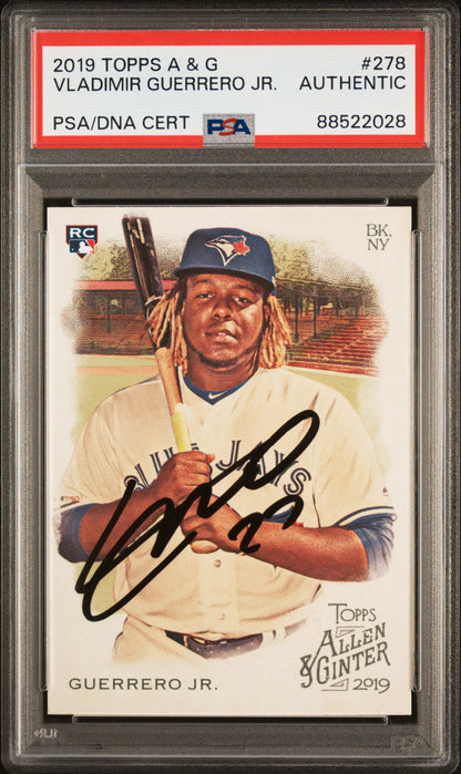 2019 Topps Allen & Ginter #278 Vladimir Guerrero Jr. Auto PSA Authentic